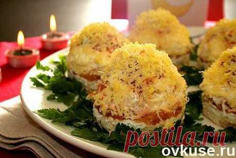 Салат «Мимоза» порционный - Простые рецепты Овкусе.ру