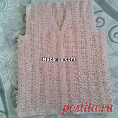 TOMURCUK GÜLLÜ BAYAN YELEK MODELİ TARİFİ | Nazarca.com