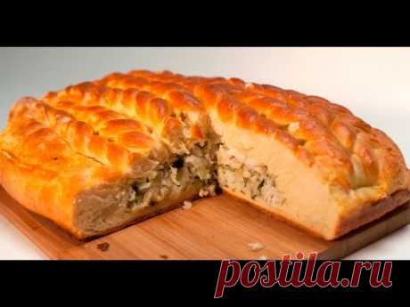 Домашний «вязаный» пирог  / капуста+рыба/