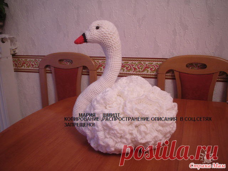 Лебеди, подборка схем и описаний (крючком)