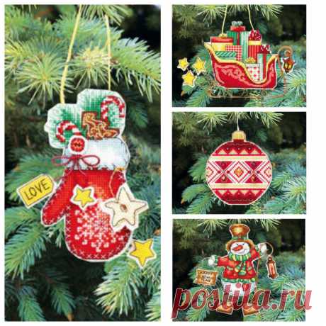 Ёлочные игрушки своими руками! Новогодние игрушки от Crystal Art 🎄 40 вариантов в разделе Декоративные наборы для вышивания