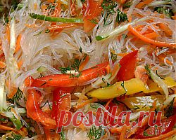 Салат из фунчозы по-корейски - пошаговый рецепт с фото