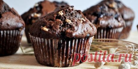 Шоколадные маффины с черникой : Выпечка : Кулинария : Subscribe.Ru