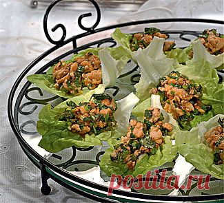 Салатные лодочки с курицей, закуска. Пошаговый рецепт с фото на Gastronom.ru