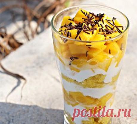 Трайфл с манго и йогуртом. Пошаговый рецепт с фото на Gastronom.ru