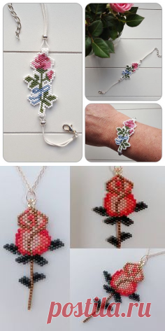 Naast tulpen is de roos een van mijn favoriete bloemen #kralen #beads #kralenwerk #beadwork #beadweaving #brickstitch #peyotestitch #roos #rose #ar… | Pinteres…