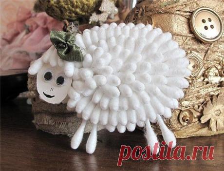 Поделка из ватных палочек