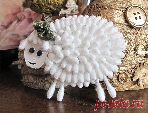 Поделка из ватных палочек