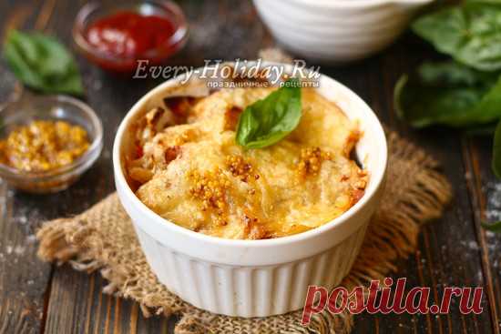 Запеканка с баклажанами, помидорами и сыром в духовке - рецепт с фото пошагово