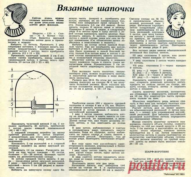 Вязаные шапочки