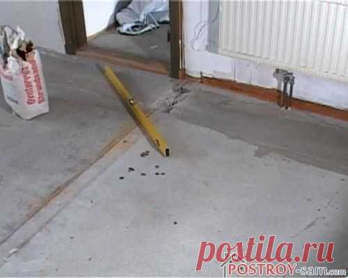 Выравнивание пола песком