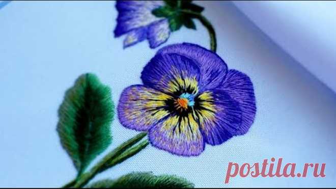 EMBROIDERY : Long & Short stitch shading | ВЫШИВКА ГЛАДЬЮ
