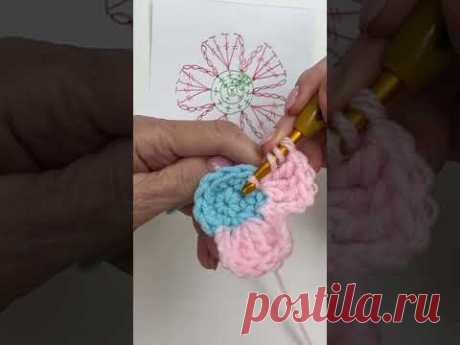 Crochet flower tutorial