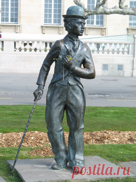 Charlie Chaplin, near Geneva Lake, Switzerland