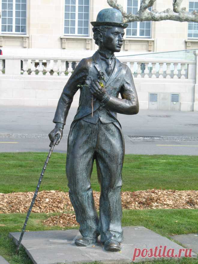 Charlie Chaplin, near Geneva Lake, Switzerland