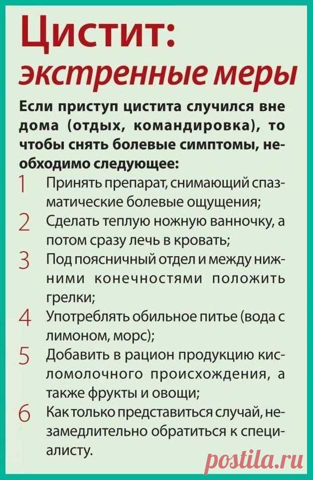 Цистит экстренные меры