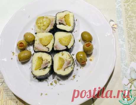 Роллы с сельдью, картофелем и соленым огурцом – кулинарный рецепт