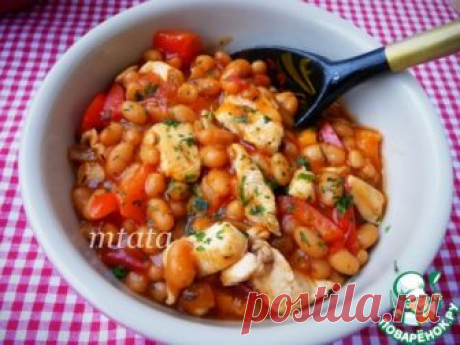 Куриная грудка с фасолью – кулинарный рецепт