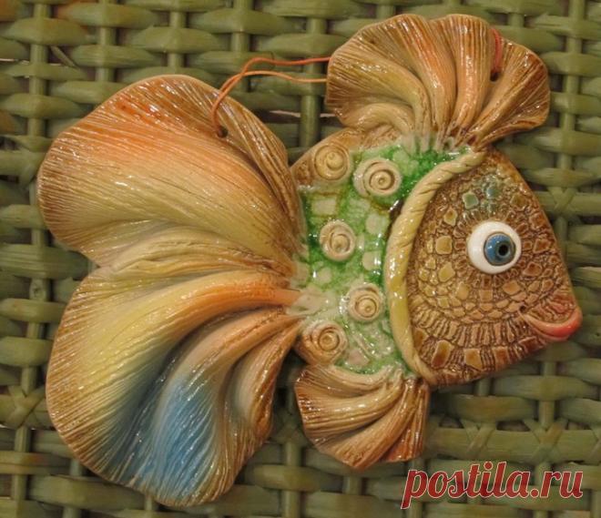 Морские рыбки «На удачу» из соленого теста — Рукоделие