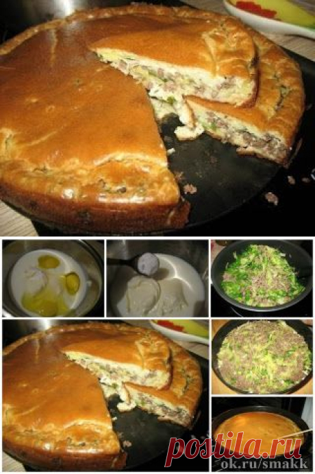 Лучшие кулинарные рецепты: Супер нежный пирог с капустой и мясом