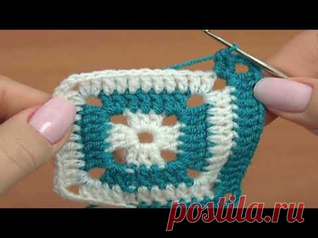 Популярные КВАДРАТНЫЕ МОТИВЫ/Пэчворк крючком/Шапка, шарф, юбка/Урок 27 часть1 из 3