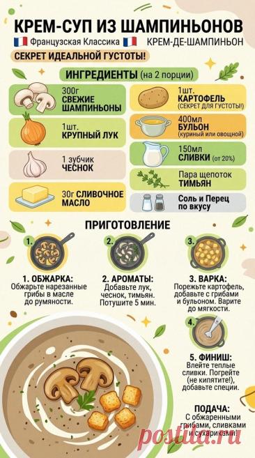 Крем-суп из шампиньонов
