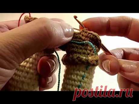 Кукла крючком. Часть 4. Тело, сборка игрушки. Мастер-класс.
