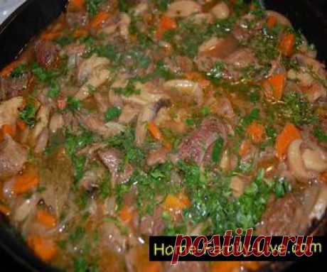 Перловая каша с мясом - пошаговый фоторецепт - каша в мультиварке