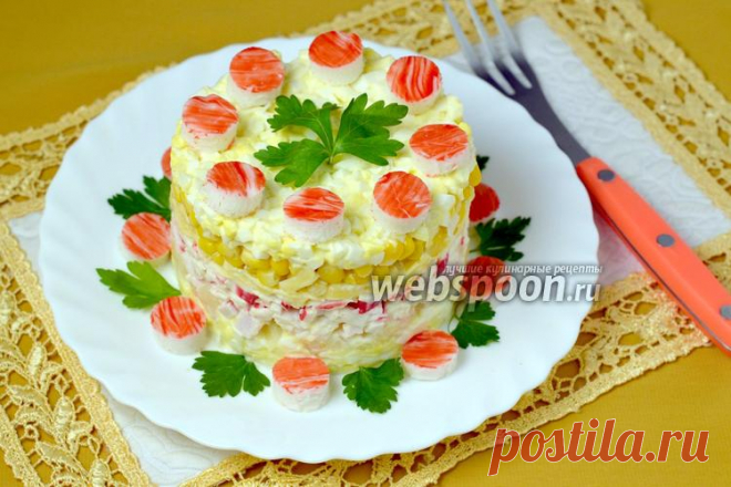 Салат с крабовыми палочками и ананасом рецепт с фото, как приготовить на Webspoon.ru