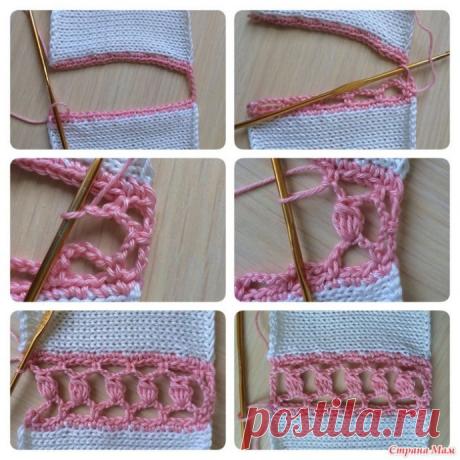 Варианты соединения плеча в вязаном изделии