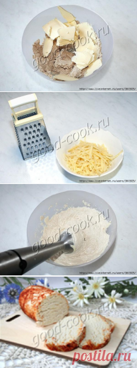 холодный куриный паштет с сыром и сливочным маслом
