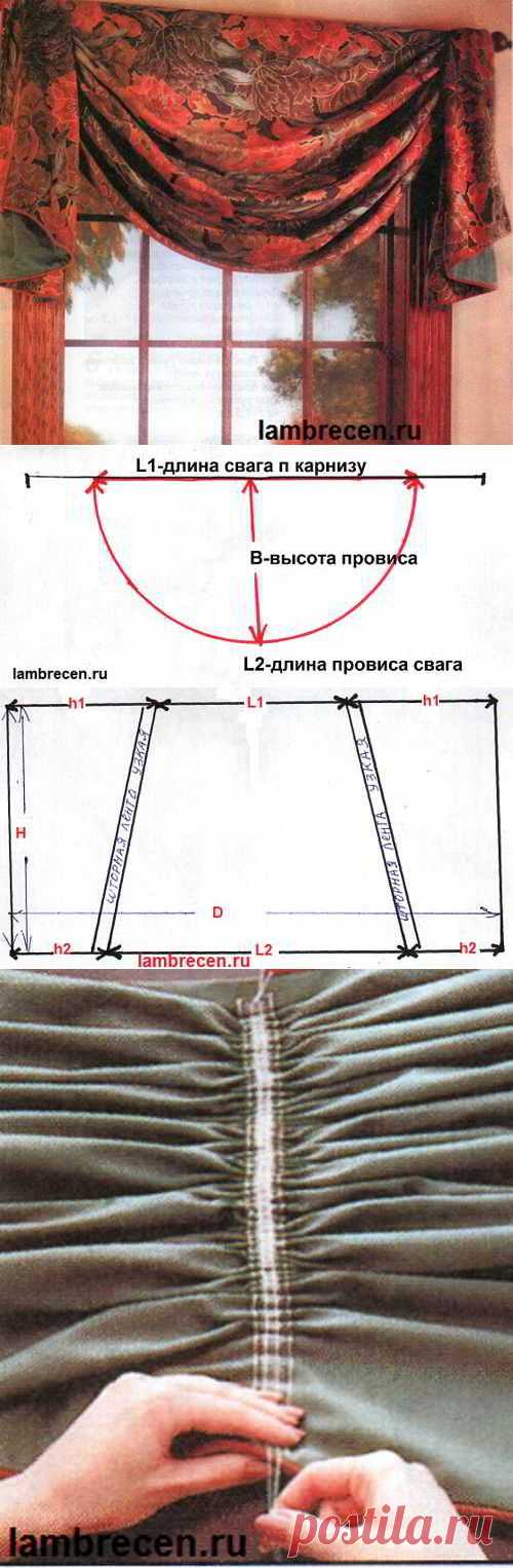 Ламбрекен из цельного куска ткани. | ШТОРЫ, ЛАМБРЕКЕНЫ, ДОМАШНИЙ ТЕКСТИЛЬ СВОИМИ РУКАМИ