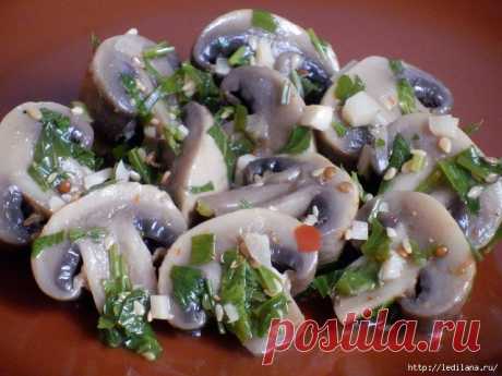 Маринованные шампиньоны по-корейски