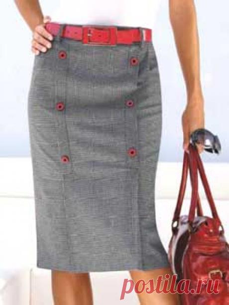 юбка с односторонними складками - моделирование