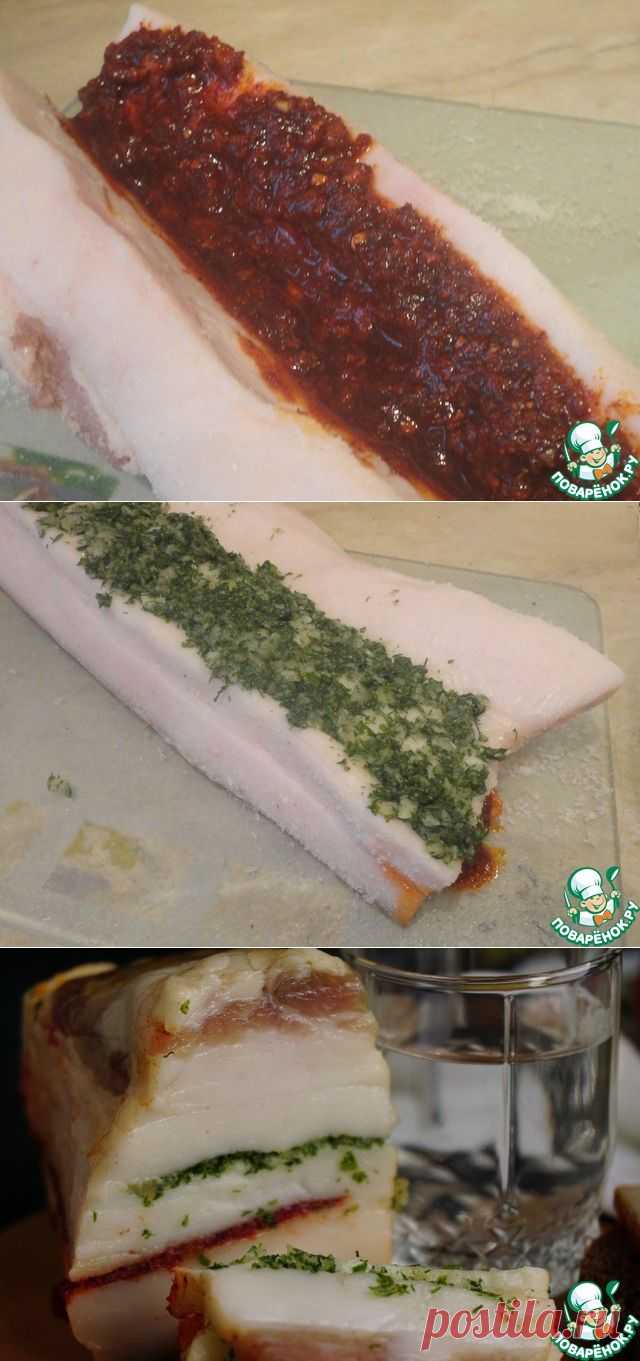 Ароматное слоеное сало