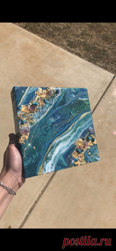 Поверните любой акриловый слой в Geode | AcrylicPouring.com