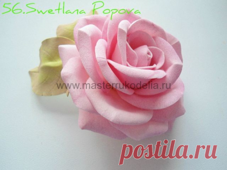 Роза из фоамирана , мастер-класс | Мастер-классы по рукоделию