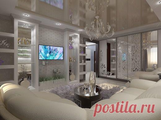 Гостиная в 3-комнатной квартире (ЖК Панорама) — Интерьеры квартир, домов — MyHome.ru