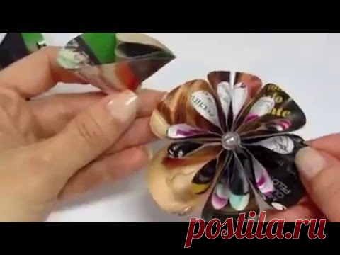 Шар из бумажных цветов