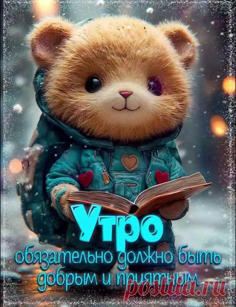 Зимняя открытка доброе утро с пожеланием