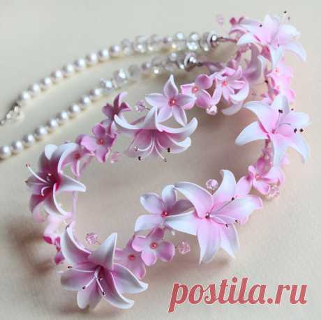 цветы из глины полимерной фото мастер класс