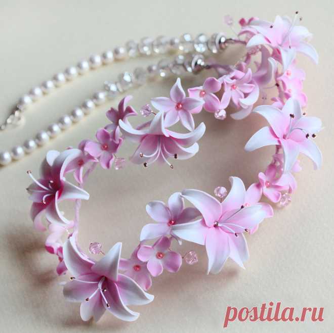 цветы из глины полимерной фото мастер класс