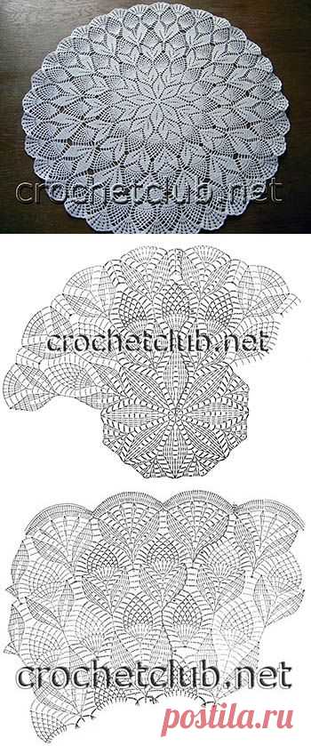 Вязаная ажурная салфетка - Вязание Крючком. Блог Настика