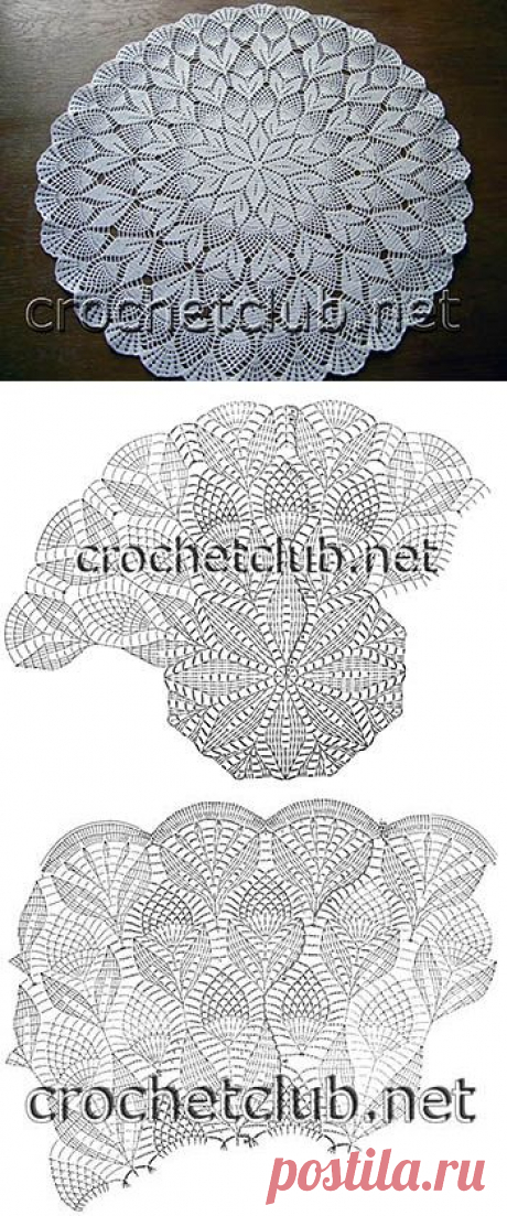 Вязаная ажурная салфетка - Вязание Крючком. Блог Настика