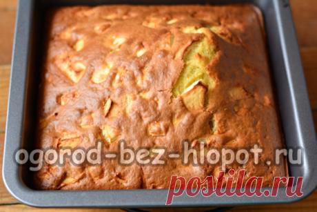 Шарлотка на кефире пышная с яблоками в духовке, очень вкусный рецепт