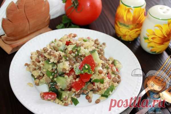 Салат с чечевицей, помидорами, пшеном и орехами. Рецепт с фото Вся польза природы в салате с чечевицей, пшеном и орехами. Витаминный состав блюда впечатляет. Приготовление не отличается сложностью. Можно кушать в Пост.