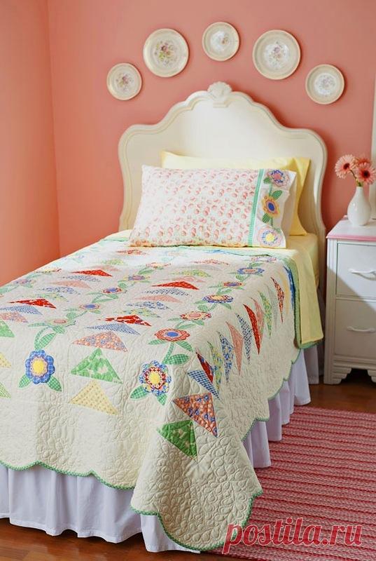Интерьеры с изделиями из лоскутков
