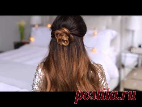 РОЗА ИЗ ВОЛОС - КОСА прически на каждый день видео урок