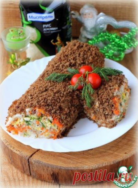 Салат "Рождественское полено" - кулинарный рецепт