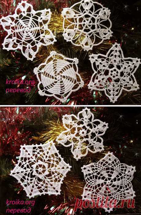 Вязаные снежинки. 7 схем вязания ажурных снежинок + 2 от читательницы kroika.org))